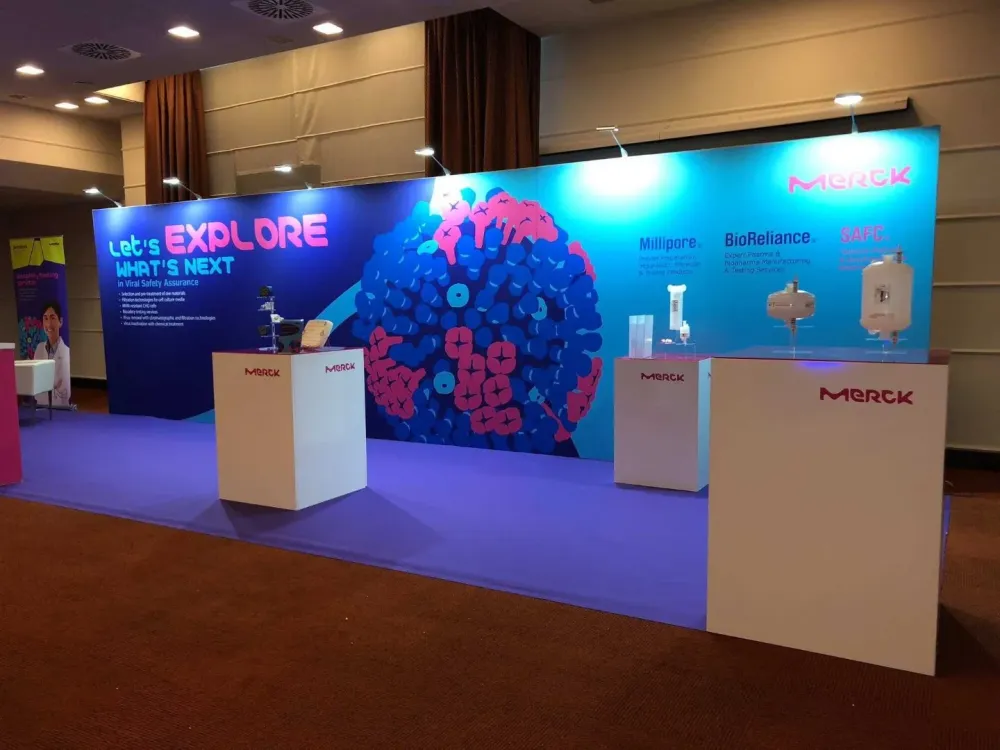 Montage de stands d'exposition près de Mulhouse